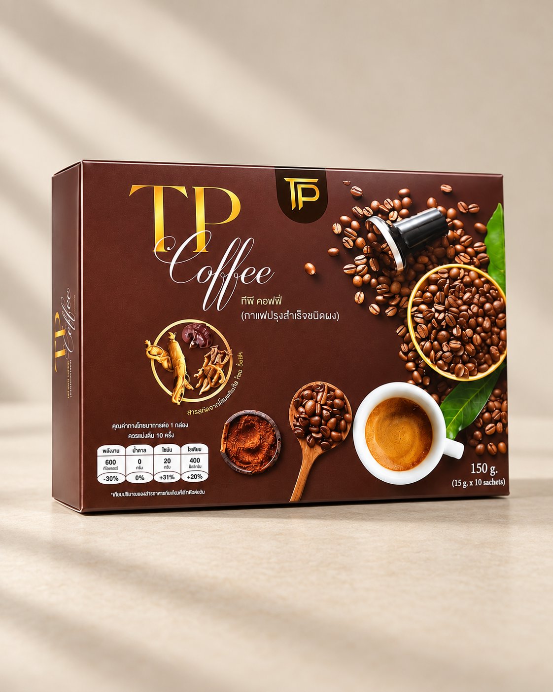 กล่องอาหารเสริม TP-Coffee มุมที่ 1